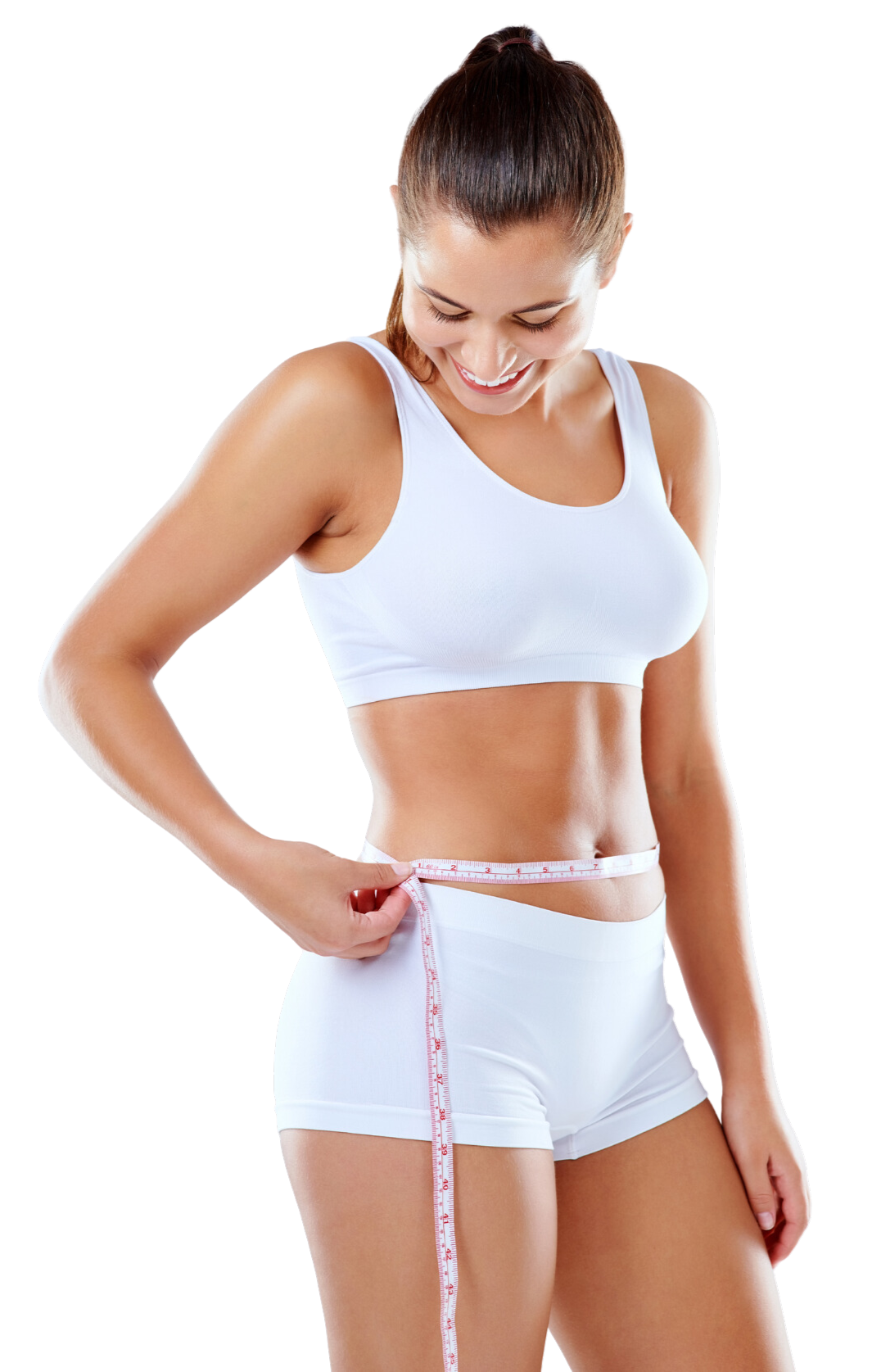 woman measuring waist
